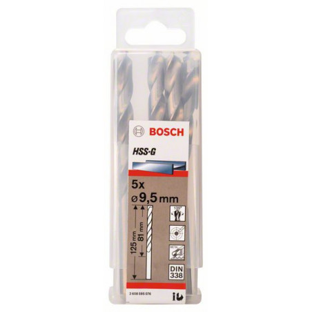 2608595076 Forets à métaux rectifiés HSS-G, DIN 338 Accessoire Bosch pro outils