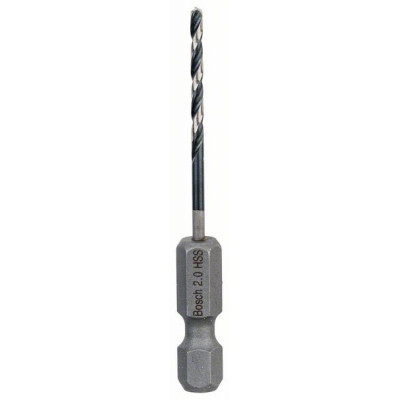 2608577045 Foret hélicoïdal HSS à queue six pans 2,0 mm Accessoire Bosch pro outils