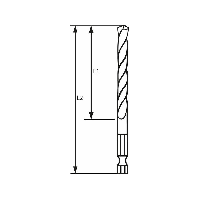 2608577045 Foret hélicoïdal HSS à queue six pans 2,0 mm Accessoire Bosch pro outils