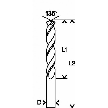 2608596820 Forets à métaux rectifiés HSS-G, DIN 340, série longue Accessoire Bosch pro outils