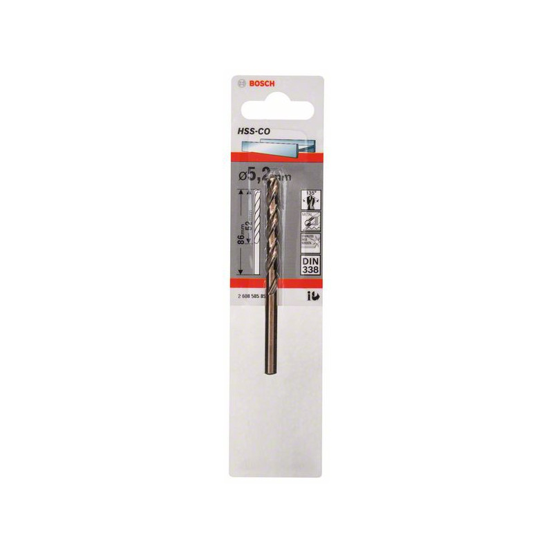 2608585853 Forets à métaux rectifiés HSS-Co, DIN 338 Accessoire Bosch pro outils