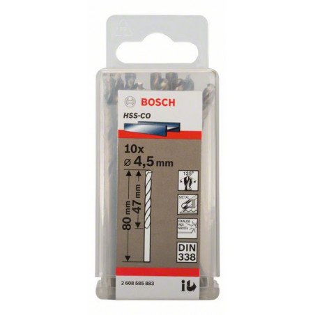 2608585883 Forets à métaux rectifiés HSS-Co, DIN 338 Accessoire Bosch pro outils