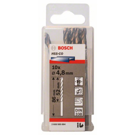 2608585884 Forets à métaux rectifiés HSS-Co, DIN 338 Accessoire Bosch pro outils