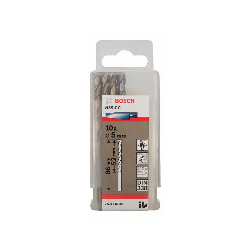 2608585885 Forets à métaux rectifiés HSS-Co, DIN 338 Accessoire Bosch pro outils