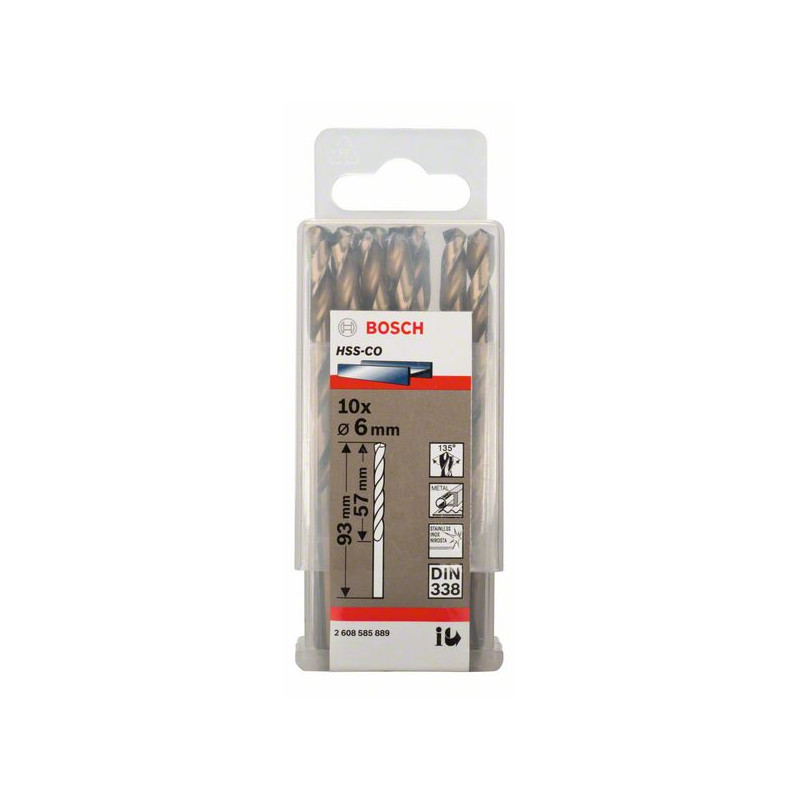 2608585889 Forets à métaux rectifiés HSS-Co, DIN 338 Accessoire Bosch pro outils