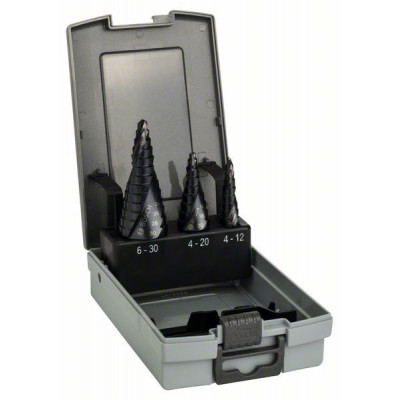 2608588069 Fraises étagées HSS-AlTiN, assortiment de 3 pièces Accessoire Bosch pro outils