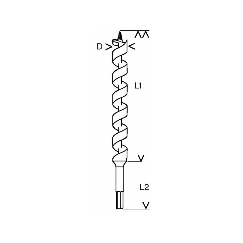 2608585697 Mèche à bois hélicoïdale, six pans Accessoire Bosch pro outils