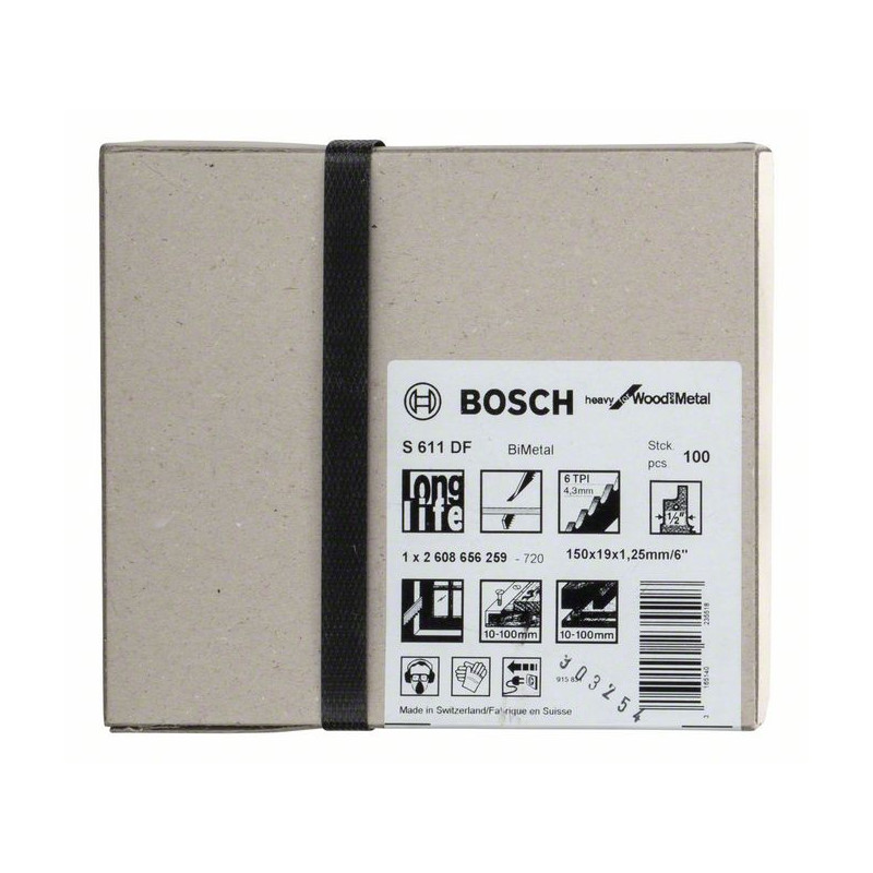 2608656259 Lame de scie sabre S 611 DF Accessoire Bosch pro outils