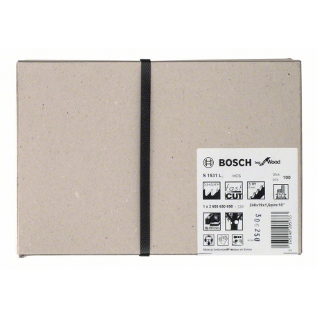 5 lames de scie sabre S 1531 L Top for Wood Bosch