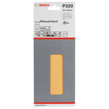 2608605910 Disque abrasif C470, pack de 10 Accessoire Bosch pro outils
