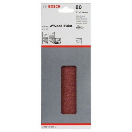 2608605296 Feuille abrasive C430, pack de 10 Accessoire Bosch pro outils