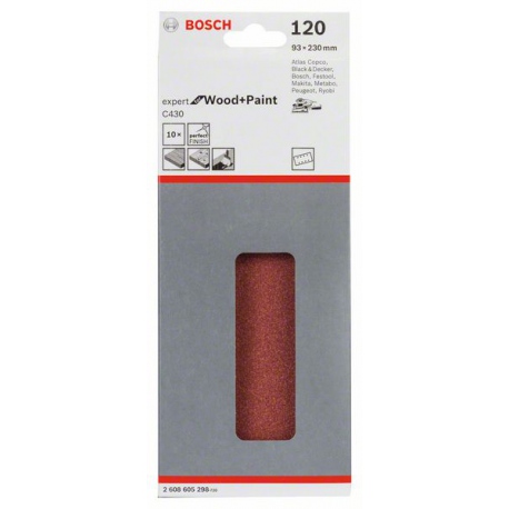 2608605298 Feuille abrasive C430, pack de 10 Accessoire Bosch pro outils