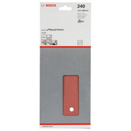 2608605348 Feuille abrasive C430, pack de 10 Accessoire Bosch pro outils