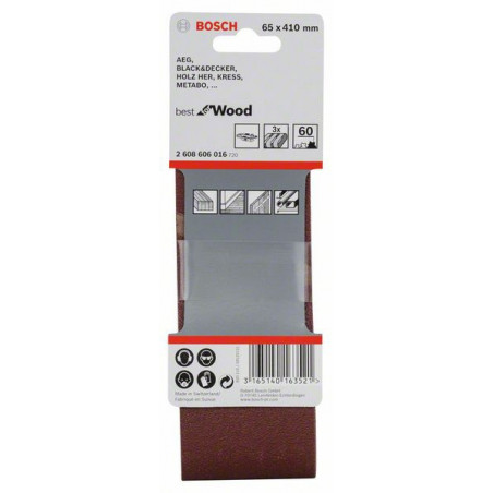 2608606016 Bande abrasive X440, kit de 3 pièces Accessoire Bosch pro outils
