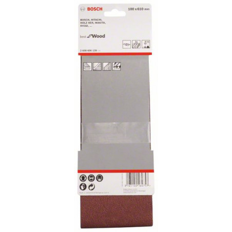 2608606139 Bande abrasive X440, kit de 3 pièces Accessoire Bosch pro outils