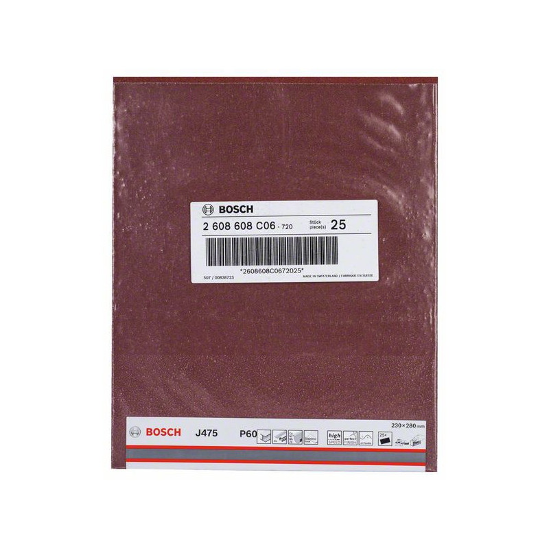 2608608C06 Feuille abrasive/disque abrasif J475 Accessoire Bosch pro outils