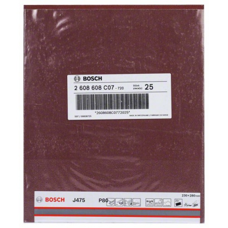 2608608C07 Feuille abrasive/disque abrasif J475 Accessoire Bosch pro outils