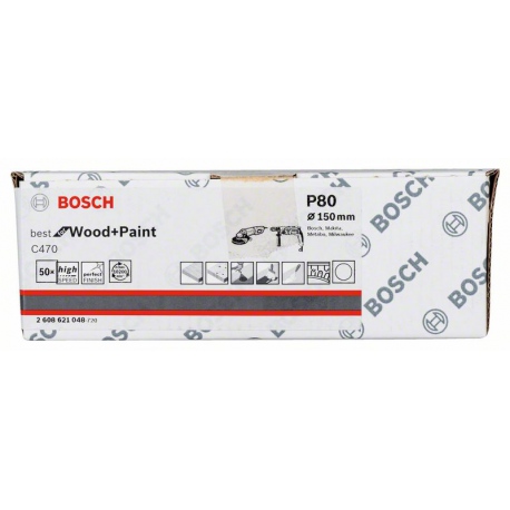 2608621048 Disque abrasif C470, pack de 50 Accessoire Bosch pro outils
