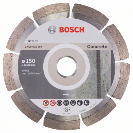 2608602198 Disque à tronçonner diamanté Standard for Concrete Accessoire Bosch pro outils