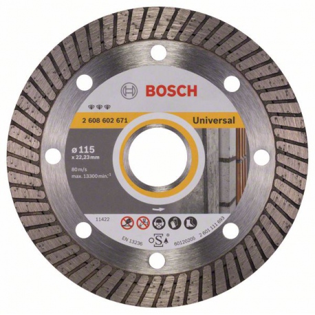 2608602671 Disque à tronçonner diamanté Best for Universal Turbo Accessoire Bosch pro outils