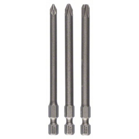 2607001761 Embouts de vissage courts, qualité extra-dure, jeu de 3 pièces Accessoire Bosch pro outils