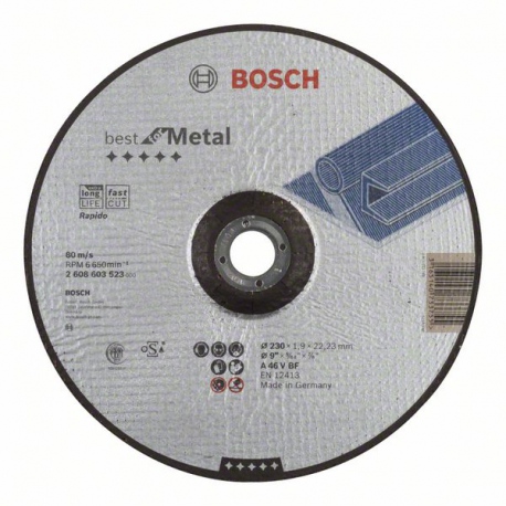 2608603523 Disque à tronçonner à moyeu déporté Best for Metal - Rapido Accessoire Bosch pro outils