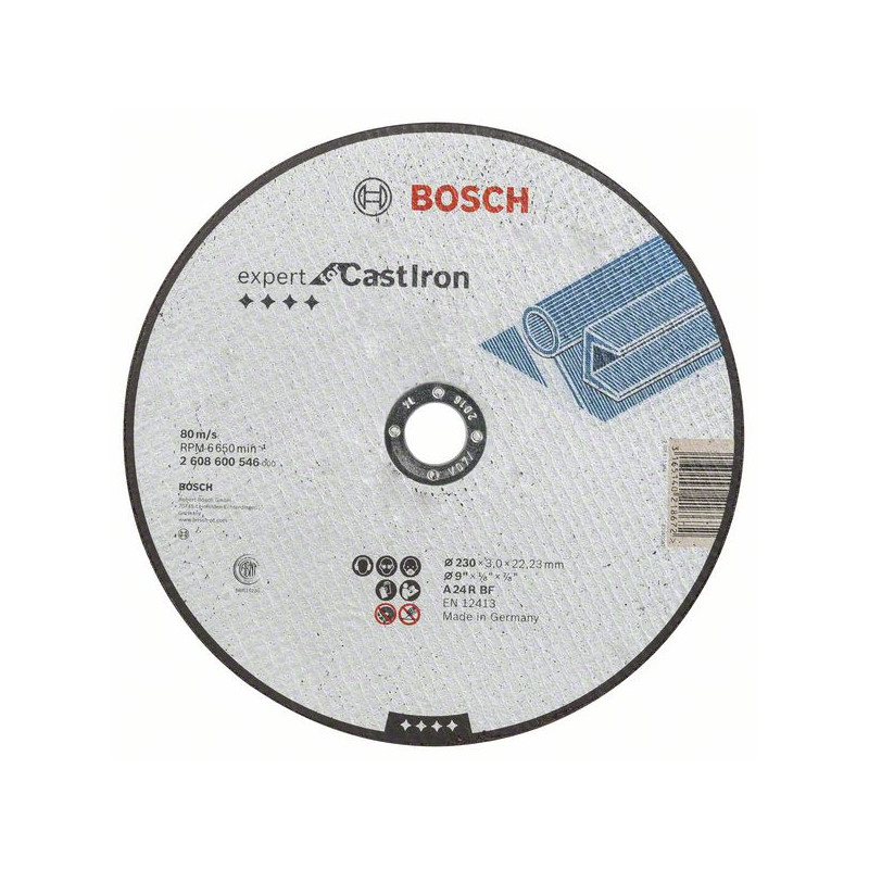 2608600546 Disque à tronçonner à moyeu plat Expert for Cast Iron Accessoire Bosch pro outils