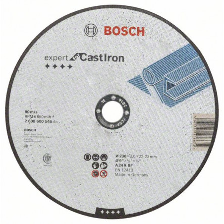 2608600546 Disque à tronçonner à moyeu plat Expert for Cast Iron Accessoire Bosch pro outils