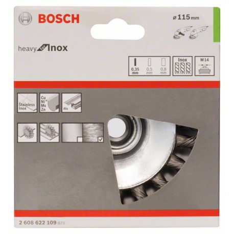 2608622109 Brosse conique, en inox Accessoire Bosch pro outils