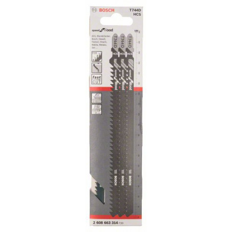 2608663314 Lames de scie sauteuse T 744 D Accessoire Bosch pro outils