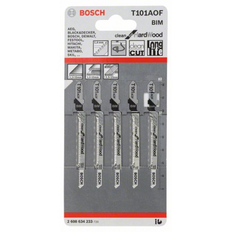 2608634233 Lame de scie sauteuse T 101 AOF Accessoire Bosch pro outils