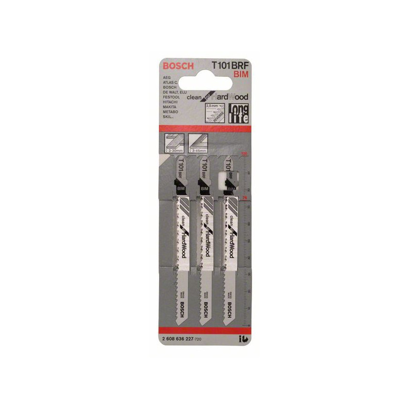 2608636227 Lame de scie sauteuse T 101 BRF Accessoire Bosch pro outils