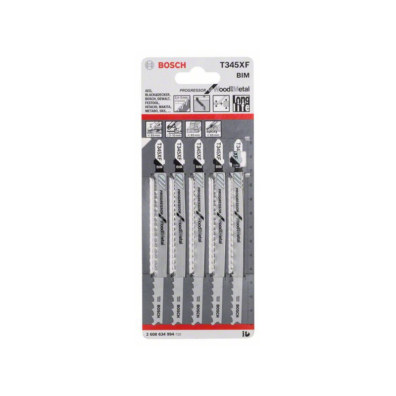 2608634994 Lame de scie sauteuse T 345 XF Accessoire Bosch pro outils