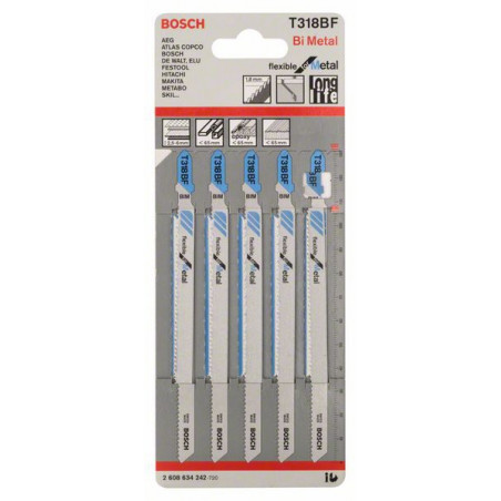 2608634242 Lame de scie sauteuse T 318 BF Accessoire Bosch pro outils