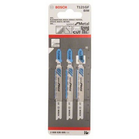 2608636695 Lame de scie sauteuse T 121 GF Accessoire Bosch pro outils