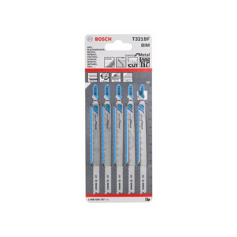 2608636707 Lame de scie sauteuse T 321 BF Accessoire Bosch pro outils