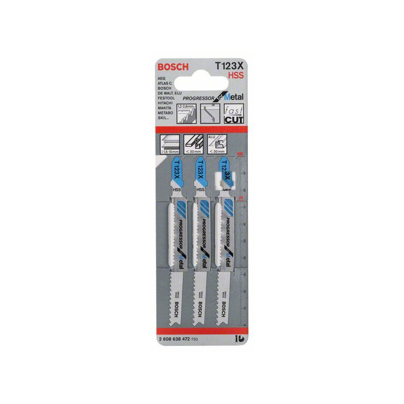 2608638472 Lame de scie sauteuse T 123 XF Accessoire Bosch pro outils