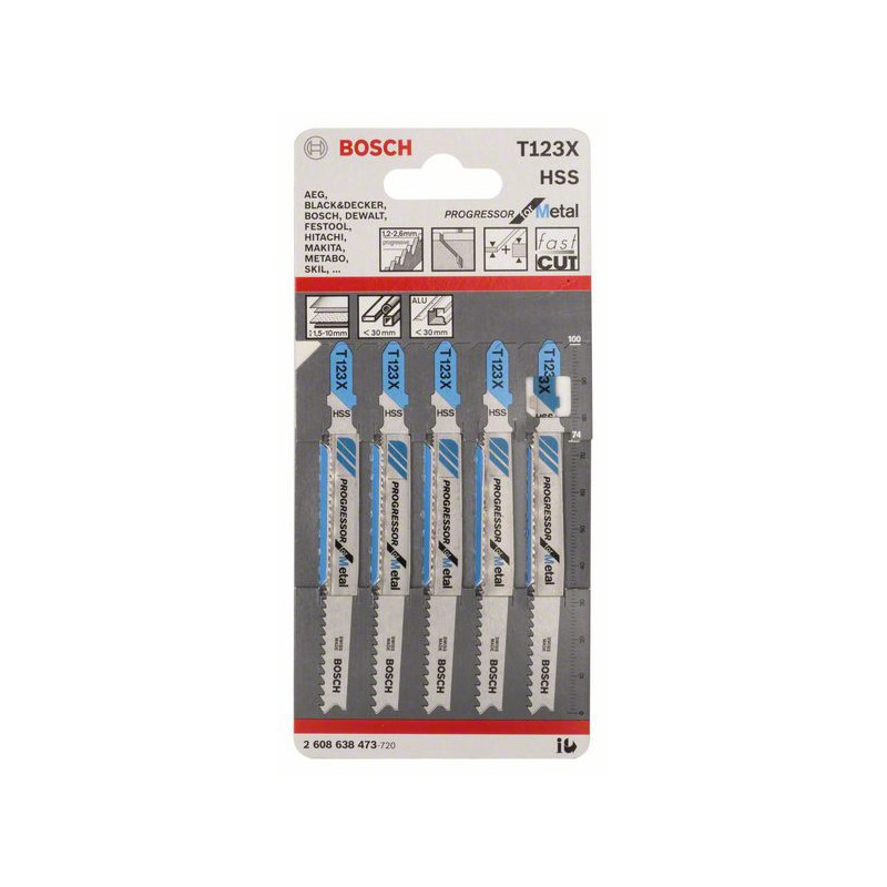2608638473 Lame de scie sauteuse T 123 XF Accessoire Bosch pro outils