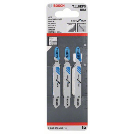 2608636499 Lame de scie sauteuse T 118 EFS Accessoire Bosch pro outils