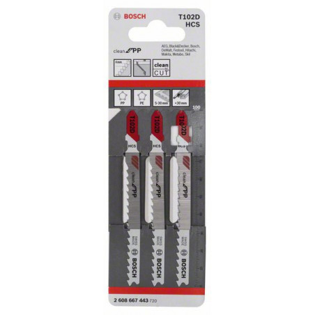 2608667443 Lames de scie sauteuse T 102 D Accessoire Bosch pro outils