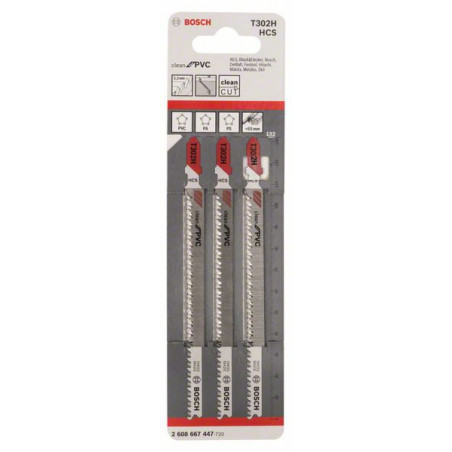 2608667447 Lame de scie sauteuse T 302 H Accessoire Bosch pro outils
