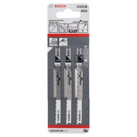 2608630565 Lame de scie sauteuse U 101 B Accessoire Bosch pro outils