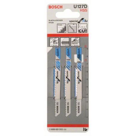 2608631512 Lame de scie sauteuse U 127 D Accessoire Bosch pro outils