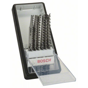 2607010572 Lames de scie sauteuse Robust Line Wood Expert, emmanchement en T, set de 6 pièces Accessoire Bosch pro outils