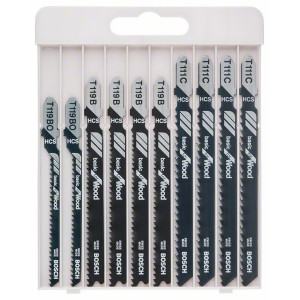2607010629 Lames de scie sauteuse Basic for Wood, set de 10 pièces Accessoire Bosch pro outils