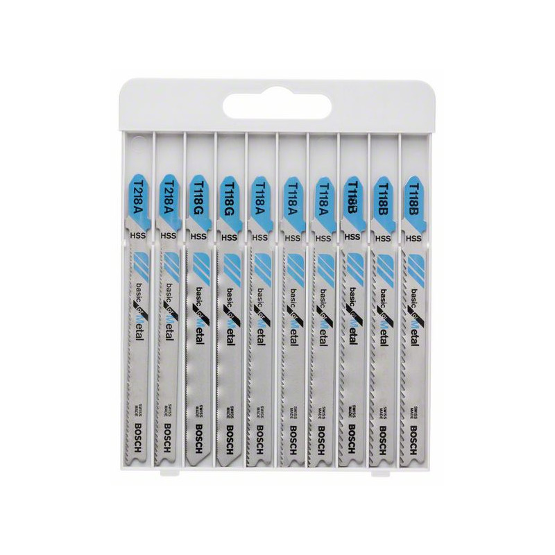 2607010631 Lames de scie sauteuse Basic for Metal, set de 10 pièces Accessoire Bosch pro outils