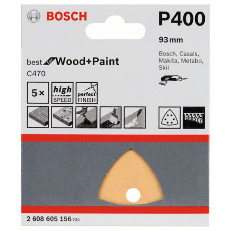 2608605156 Disque abrasif C470, pack de 5 Accessoire Bosch pro outils