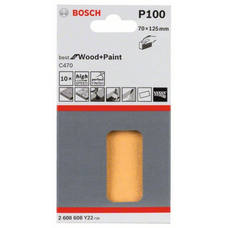 2608608Y22 Disque abrasif C470, pack de 10 Accessoire Bosch pro outils