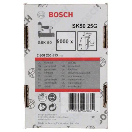 2608200513 Pointe à tête fraisée SK50 25G Accessoire Bosch pro outils