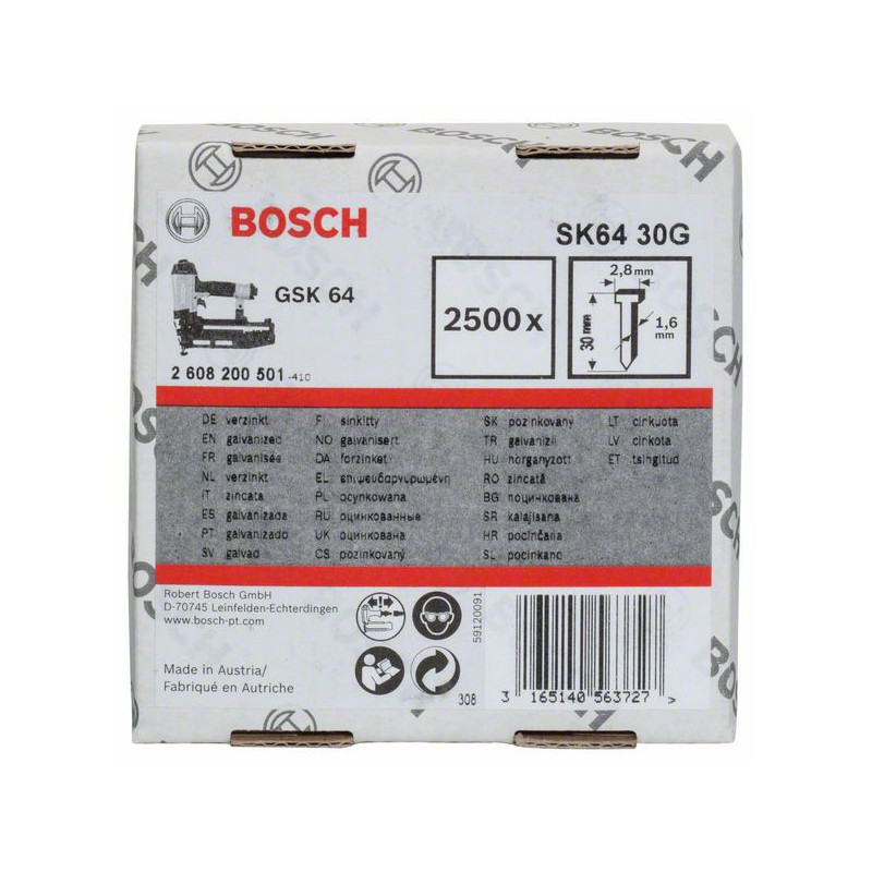 2608200501 Pointe à tête fraisée SK64 30G Accessoire Bosch pro outils